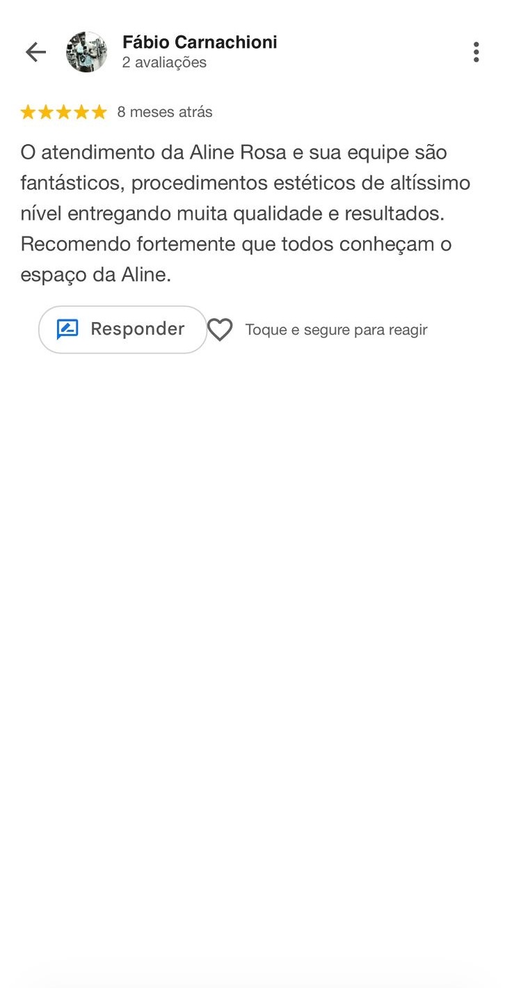 Avaliação de cliente