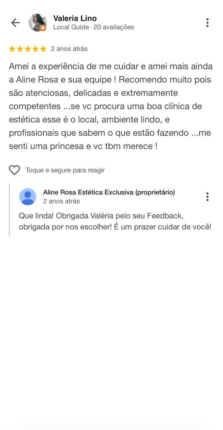 Avaliação de cliente