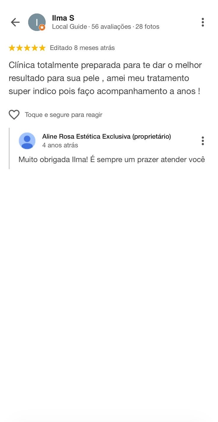 Avaliação de cliente