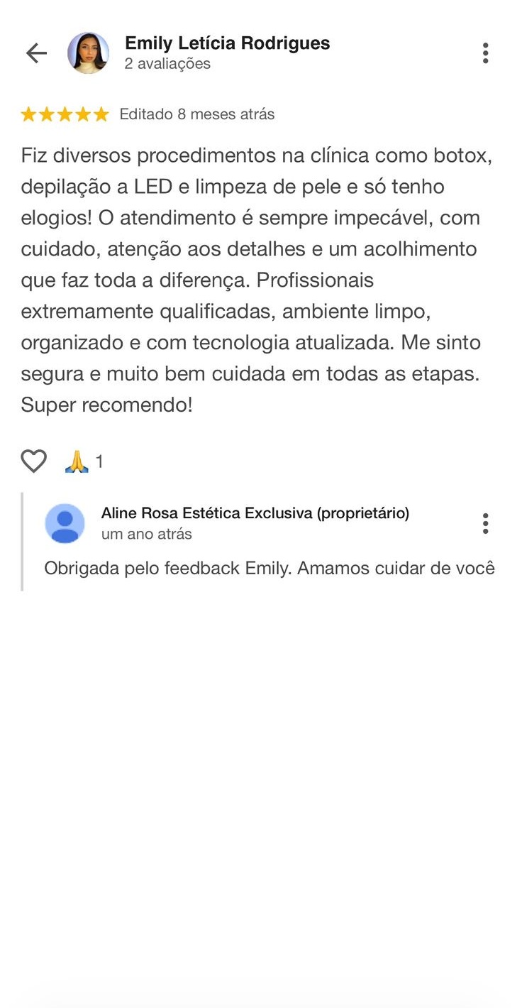 Avaliação de cliente