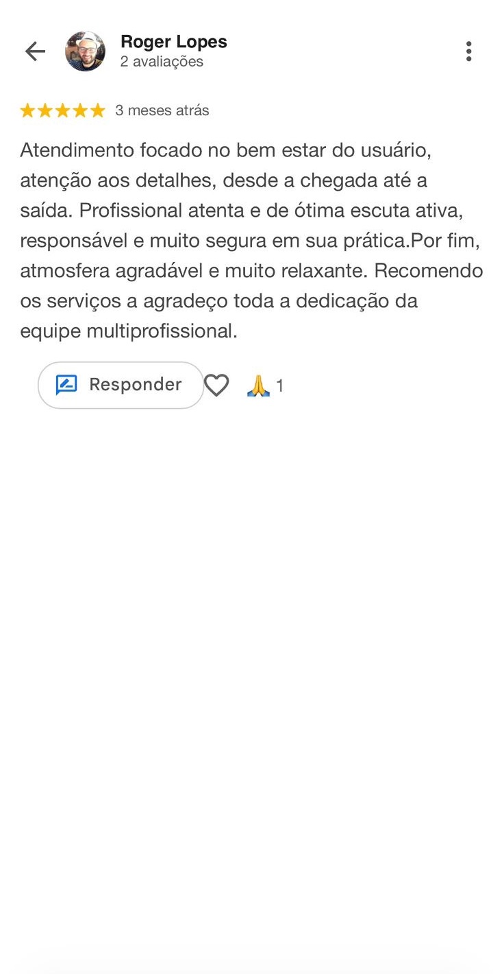 Avaliação de cliente