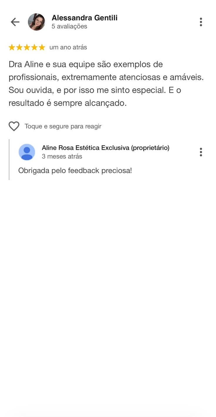 Avaliação de cliente