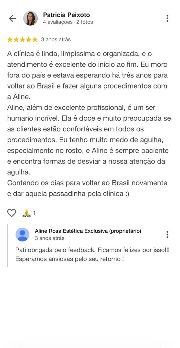 Avaliação de cliente