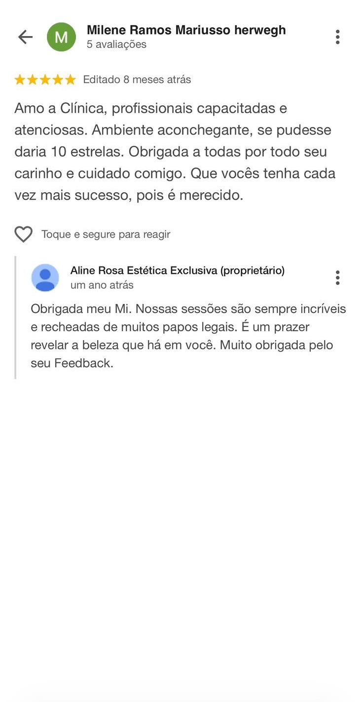 Avaliação de cliente