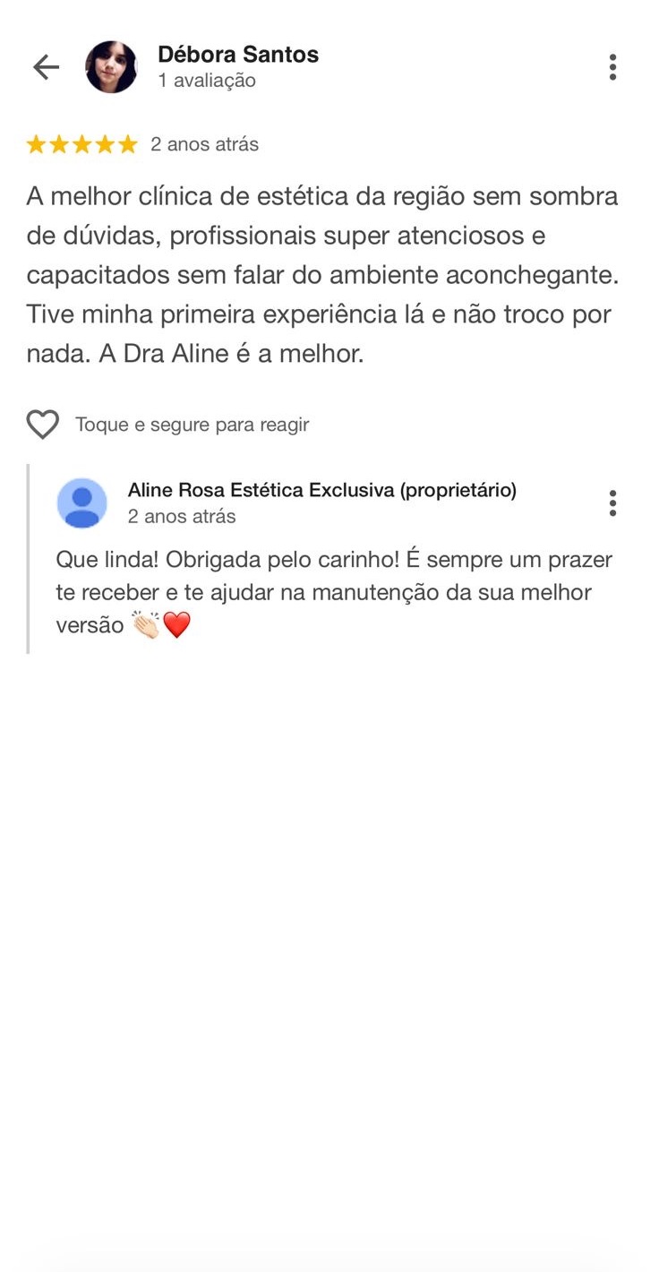 Avaliação de cliente