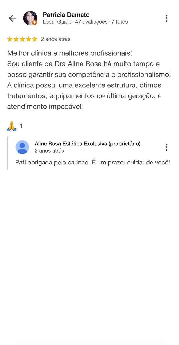 Avaliação de cliente
